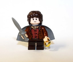 Building Block Frodo Baggins brown Hobbit LOTR Lord of the Rings Minifigure US T - $7.38