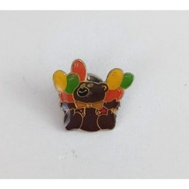 Vintage Bear Holding Birthday Balloons Lapel Hat Pin - £6.46 GBP