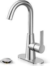 Phiestina Single Hole Brushed Nickel Bathroom Sink Faucet/Bar, Bn - €45,37 EUR