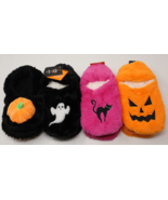 Halloween Black Cat Ghost Pumpkin Slipper Socks Women’s Size M/L 8-10 Hi... - $19.79