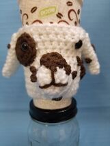 Dalmatian Damation Liver Brown White Dog Crochet Handmade Cup Cozy Holde... - $24.95