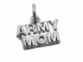 ARMY MOM Charm Pendant .925 Sterling Silver - £18.09 GBP