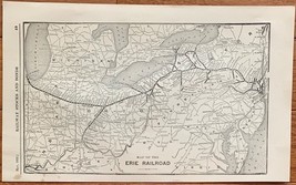 1923 Antique ERIE RAILROAD Map Vintage RAILWAY Map - $13.57 CAD