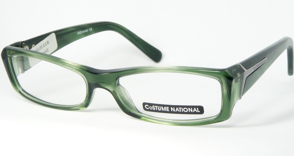 Costume National CN 2011 03 Transparent Vert Lunettes 53-16-130 Italie - $56.58