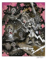 MOLLY&#39;S INVADERS 12x18&quot; signed print By Frank Forte Pop Surrealism Betty Boop - £18.35 GBP