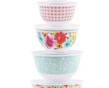 Pioneer Woman ~ Ten (10) Piece Nesting Bowl Set ~ Melamine ~ PETAL PARTY - £35.76 GBP