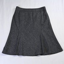 Ann Taylor 6 Gray Tweed Wool Womens Career A-Line Skirt - £19.57 GBP