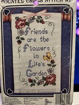 Friends are the Flowers in Life&#39;s Garden - Cross Stitch Kit - $12.75