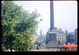 35 mm color slide * 1950's travel to England Trafalgar Sq Big Ben in dis... - $5.50