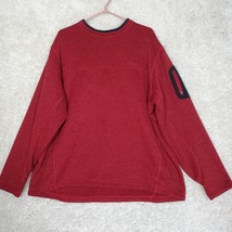 LL Bean Sweater Mens 2XL Tall Red Pullover Long Sleeve Polartec Arm Pocket - £23.18 GBP