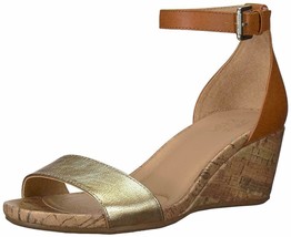 New Naturalizer Brown Leather Wedge Comfort Sandals Size 8.5 W Wide - £47.60 GBP