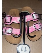 EXTREMELY ME girls Pink Tie Dye slide sandals size 11 - £4.92 GBP