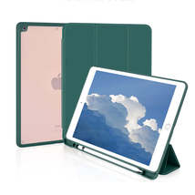 Anymob iPad Case Dark Green Acrylic Split PU leather Magnetic Smart Silicon with - £22.35 GBP