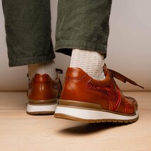 Brescia Genuine Snake and Calfskin Fashion Sneaker Honey image 13