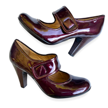 Sofft Fiorenza Mary Jane Chianti Patent Leather Pump Heels | Sz 6.5 Burgundy NEW - £55.98 GBP