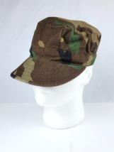 Military Issue Camo Hat Cap Utility Woodland Camouflage Pattern II Small VGC - £12.45 GBP