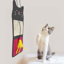 Plush Stitching Sisal Cat Scratch Pad Toy Sofa Protection Pad Table Leg Cat Scra - £8.41 GBP