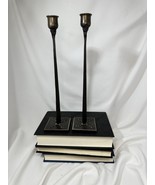 Vintage MCM Lance Cloutier Brutalist Iron Taper Candle Holders Set Tall ... - $3,110.20 MXN