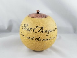 Comfort Candles Round Tealight Candle Holder Best Things in Life Quote - $9.48