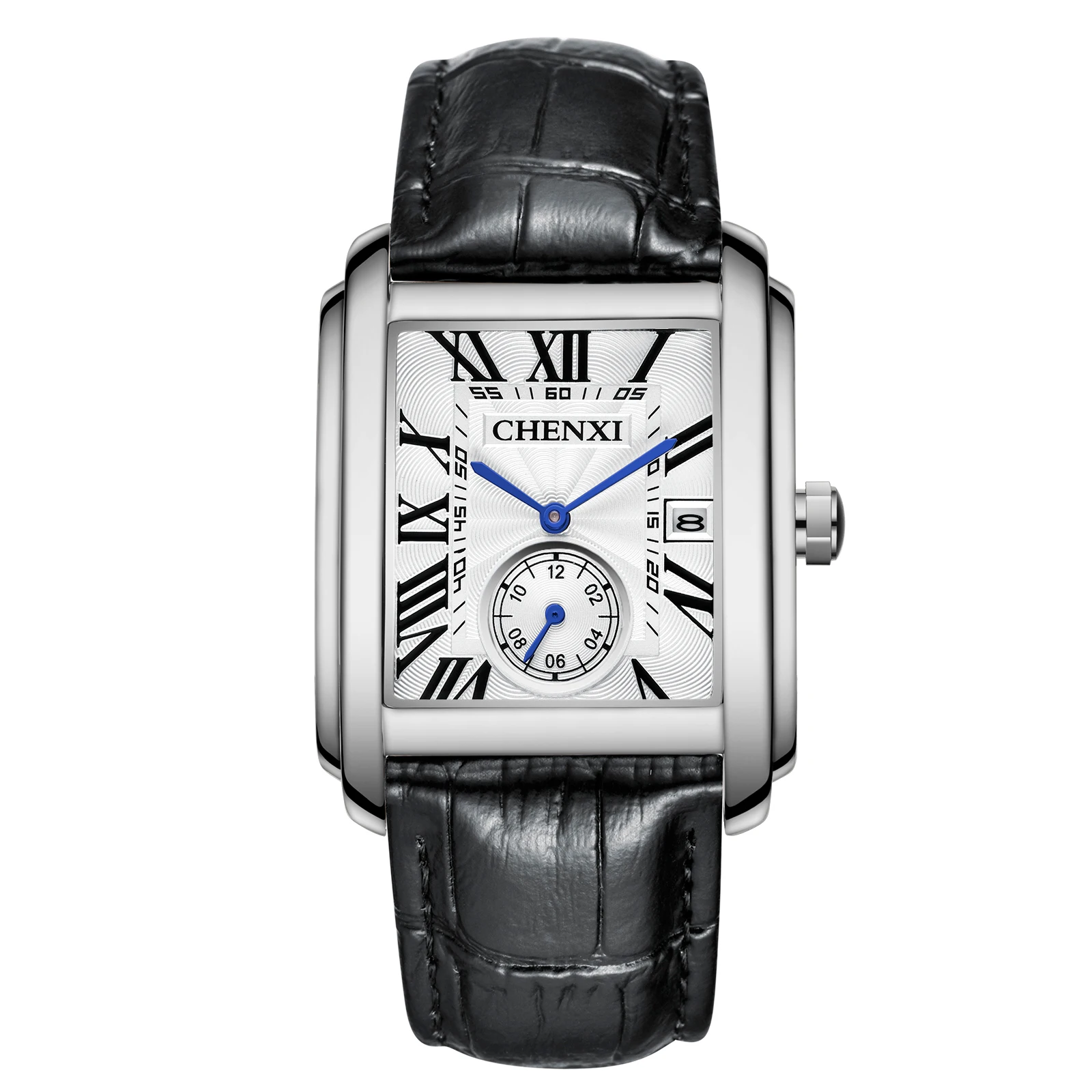 Luxury Top Brand Square Mens Wristwatches Unique Design Rose Gold Calend... - £22.59 GBP