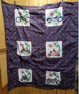 Harley Davidson Quilt 47 x 52&quot; One of a Kind Design Custom Handmade Hand... - $144.89 CAD