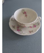 Beautiful Theodore Haviland New York Delaware Rose Cup And Saucer Vintage - $91.15 MXN