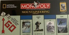 Vintage Monopoly National Geographic Mountaineering Edition 2001 Game Se... - $82.20 CAD