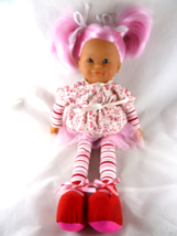 Corolle Les Dollies Doll Pink Hair Les Trendies 16” Blue Eyes Cloth body - $15.83