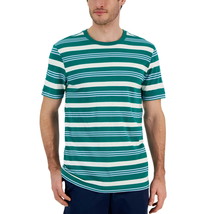 Club Room Men&#39;s Classic-Fit Double Stripe T-Shirt Shady Glade Green-Large - $14.99