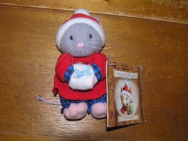 Vintage Hallmark Small Plush MITZI Mouse in Christmas Outfit Storybook Friends - $18.49