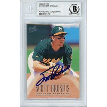 Scott Brosius Oakland Athletics Autograph Signed 1996 Fleer Ultra Beckett Auto - £62.30 GBP