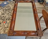 Antique 36&quot; x 21&quot; primitive mirror, wooden frame - $123.75