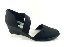 Anne Klein Sport Tara Black Round-toe Slip-on D&#39;Orsay Wedge Pumps - $69.00