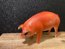 Vintage Creative Playthings Rubber Farm Animal Pig Collectible Toy Figurine 5&quot; - £4.54 GBP