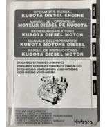 Kubota Diesel Engine Operators Manual D1503, D1703, D1803, V2003 &amp; More - $67.87 CAD