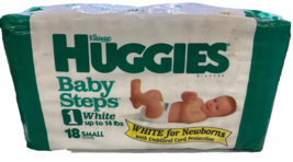 Vintage Huggies Baby Steps - Size 1 Small Diapers White for Newborns  - ... - €165,52 EUR