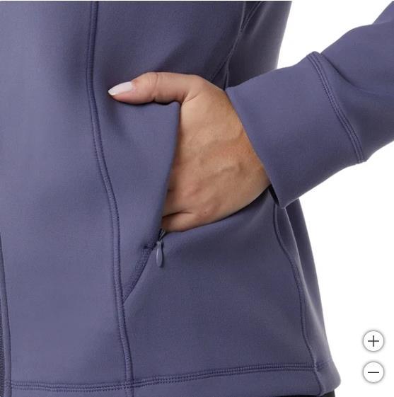 32 Degrees Womens Jacket Blue Full-Zip Pockets Stretch Active Workout Gym Soft Item image 5