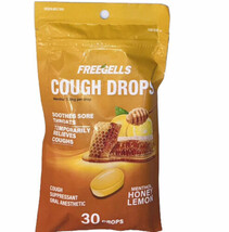 FREEGELLS Honey Lemon Cough Drops Soothes Sore Throat Anesthetic 30 Drop... - $7.80