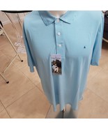 TAILOR VINTAGE MEN&#39;S AQUARIUS TURQUOISE WHITE STRIPE POLO GOLF SHIRT XL ... - €24,74 EUR