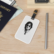 John Lennon Luggage Tag: Customizable Acrylic Tag with Leather Strap and Busines - £17.29 GBP