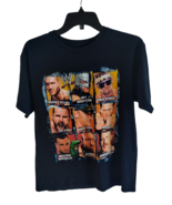 WWE Superstars Cena Orton Mysterio Black Tee Shirt Size XL 18/20 Youth - £14.07 GBP