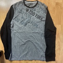 Zoo York Men&#39;s medium gray with black Long Sleeve T-Shirt - £7.32 GBP