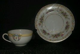 Vtg NORITAKE~Pre-1940 &quot;M&quot; Cup w/ Unknown Pattern &amp; Somerset Saucer/Bread Plate - $2.96