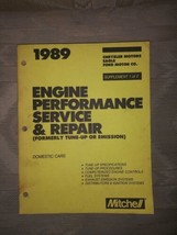 Mitchell 1989 Engine Performance Service & Repair Manual Supplement 1 Of 2... - $15.83