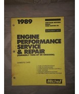 Mitchell 1989 Engine Performance Service &amp; Repair Manual Supplement 1 Of... - £12.44 GBP
