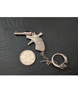 1960s Mondial Mini Metal Toy Cap Gun Keychain Molgora Italy 2 Inch - $18.80