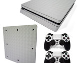 For PS4 Slim Console Skin &amp; 2 Controllers White 3D Effect Vinyl Decal  - $11.97
