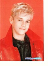 Aaron Carter teen magazine pinup clipping red leather jacket Dream Stree... - $9.99