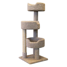 52-In Cat Tree &amp; Condo Scratching Post Tower, Beige - £114.27 GBP