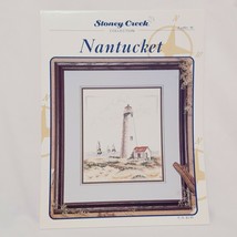 Nantucket Lighthouse Beach Cross Stitch Leaflet 86 Stoney Creek 1996 Sai... - $19.99